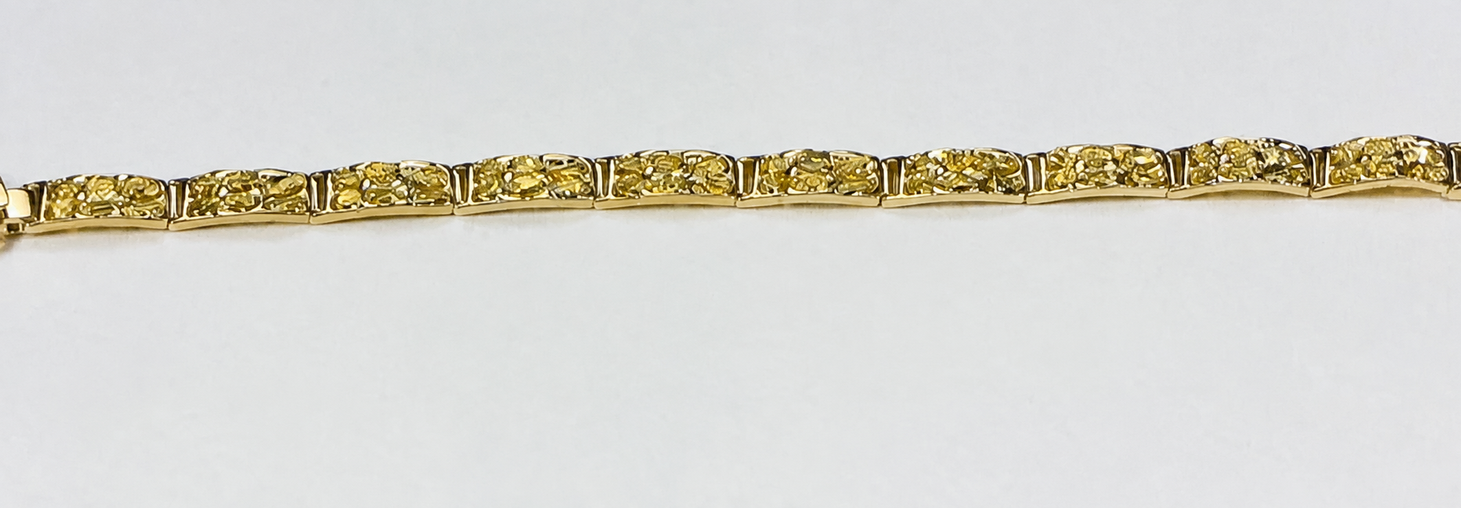 Slim Gold Nugget Bracelet