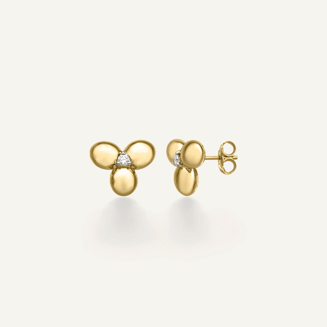 Chimento Gold earrings with diamonds — Yellow · White Diamond · One size