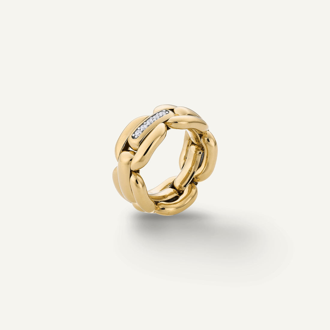 Chimento Gold ring with diamonds — Yellow · White Diamond · One size