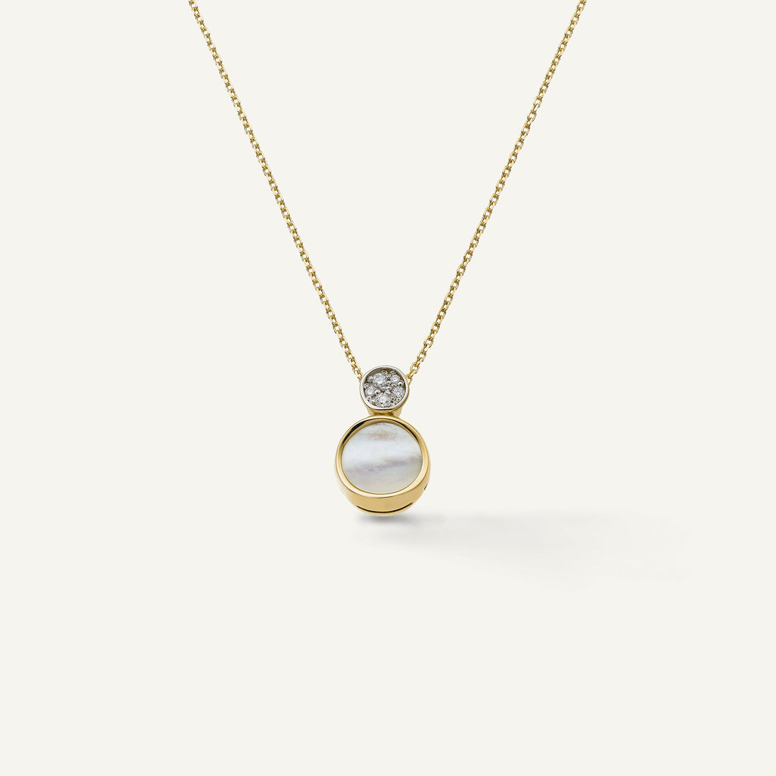 Chimento Gold necklace with mother of pearl and diamonds — Yellow · Mother of Pearl and Diamonds · One size