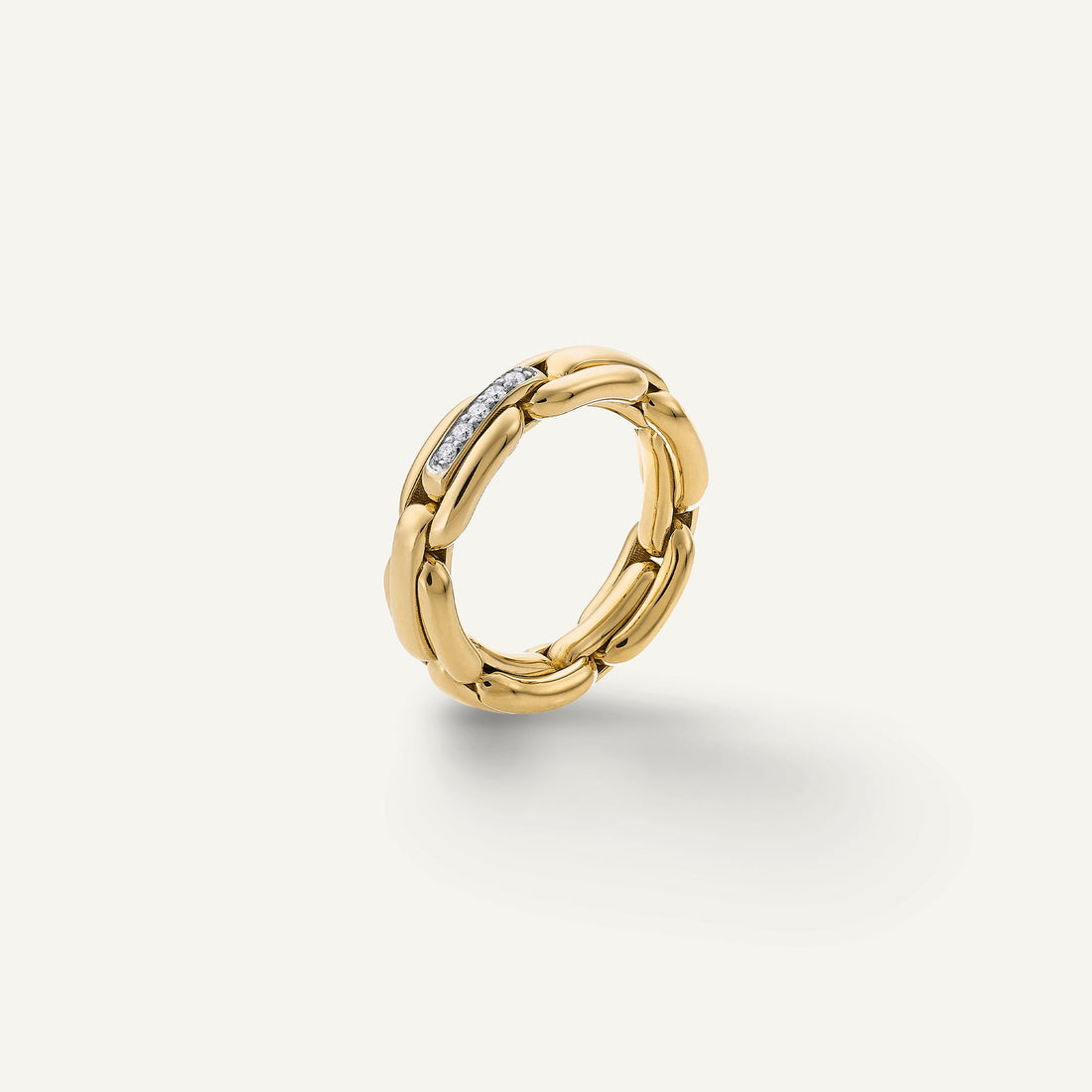 Chimento Gold ring with diamonds — Yellow · White Diamond · One size