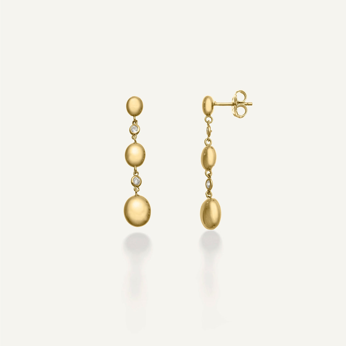 Chimento Gold earrings with diamonds — Yellow · White Diamond · One size