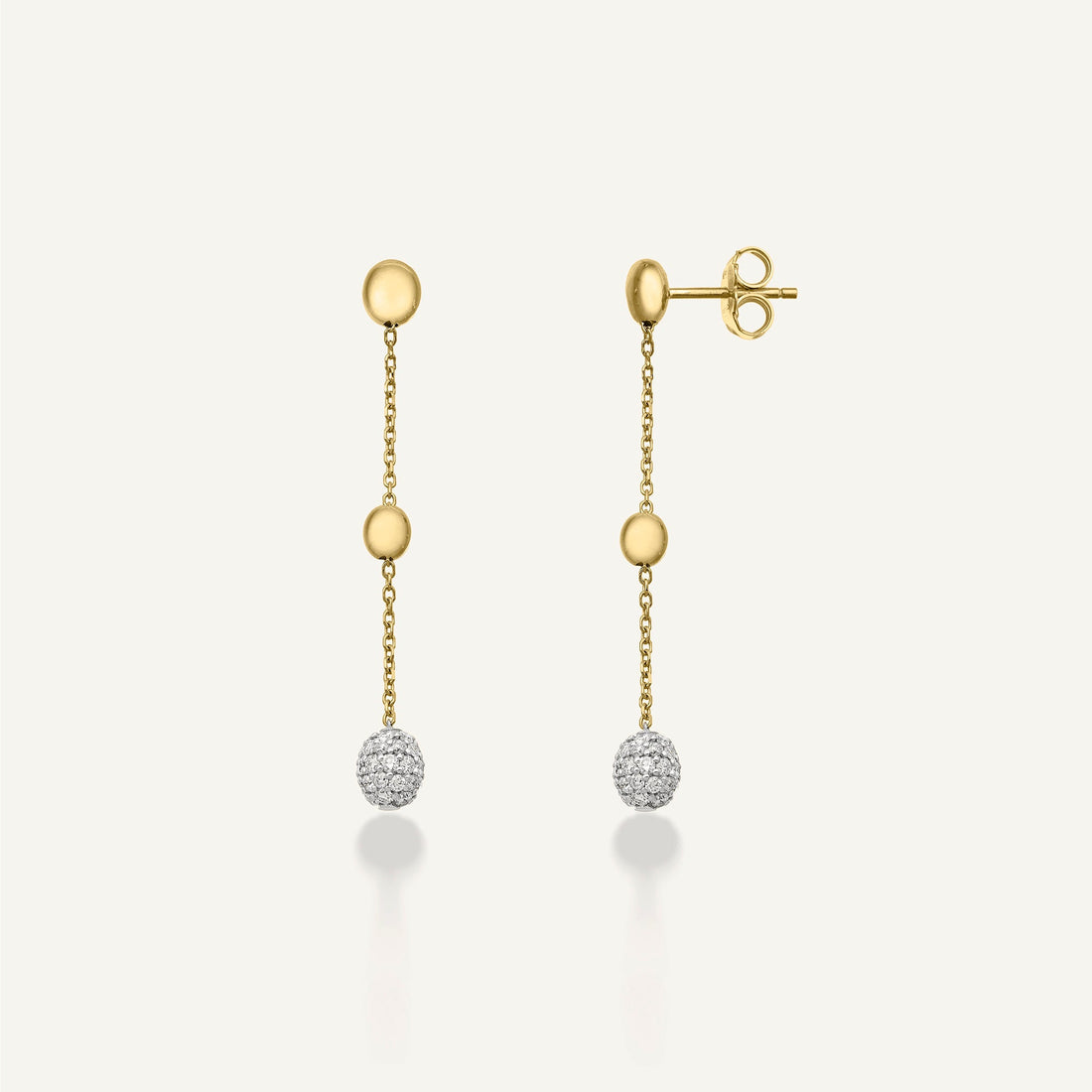 Chimento Gold earrings with diamonds — Yellow · White Diamond · One size
