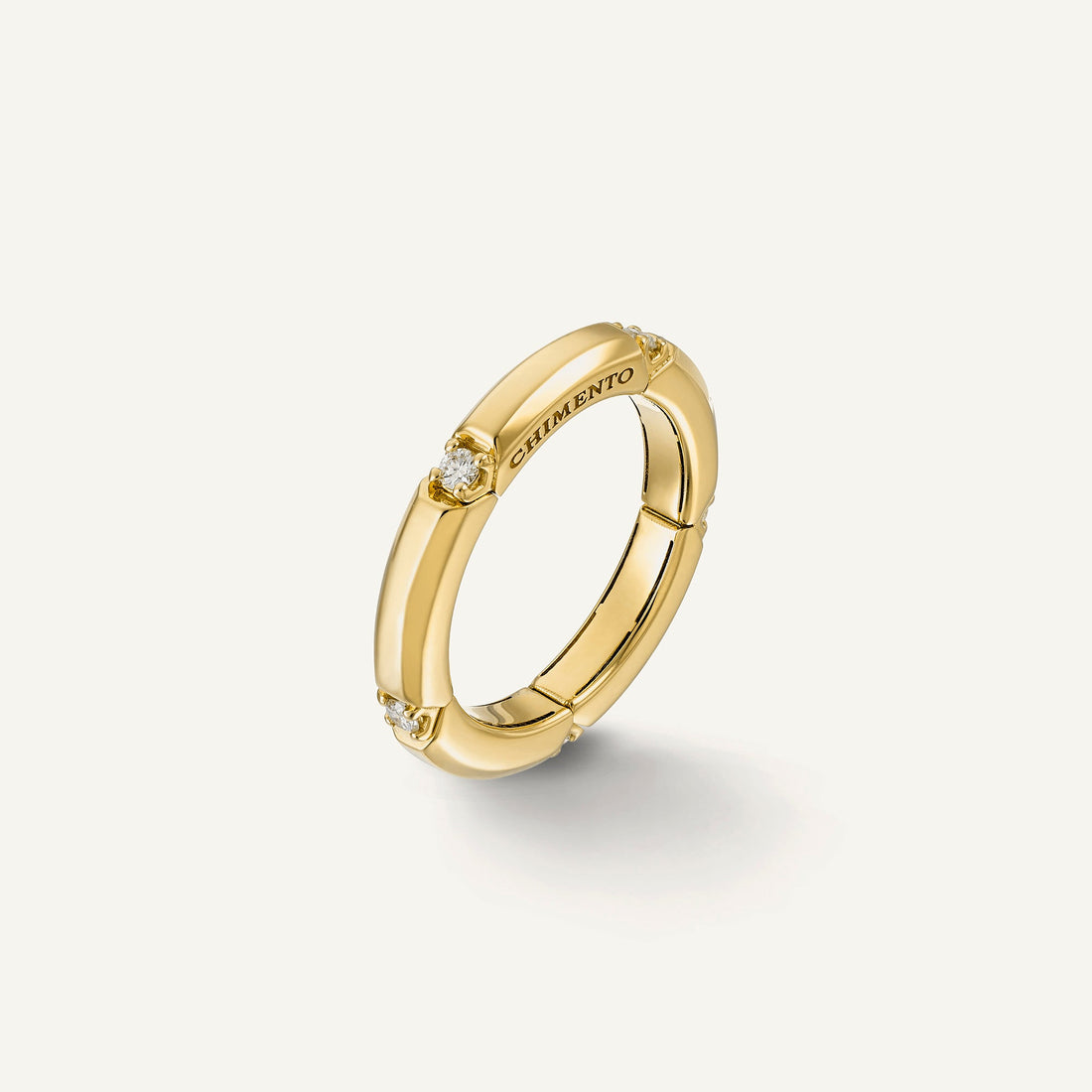 Chimento Gold ring with diamonds — Yellow · White Diamond · One size