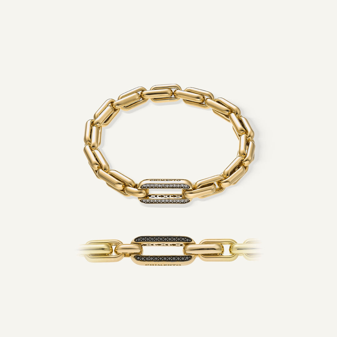 Chimento Gold bracelet with diamonds — Yellow · Black and White Diamond · One size