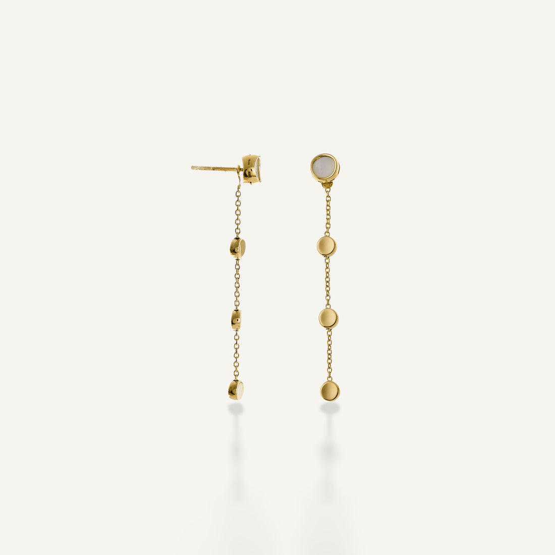 Chimento Gold earrings with mother of pearl — Yellow · Mother of Pearl · One size