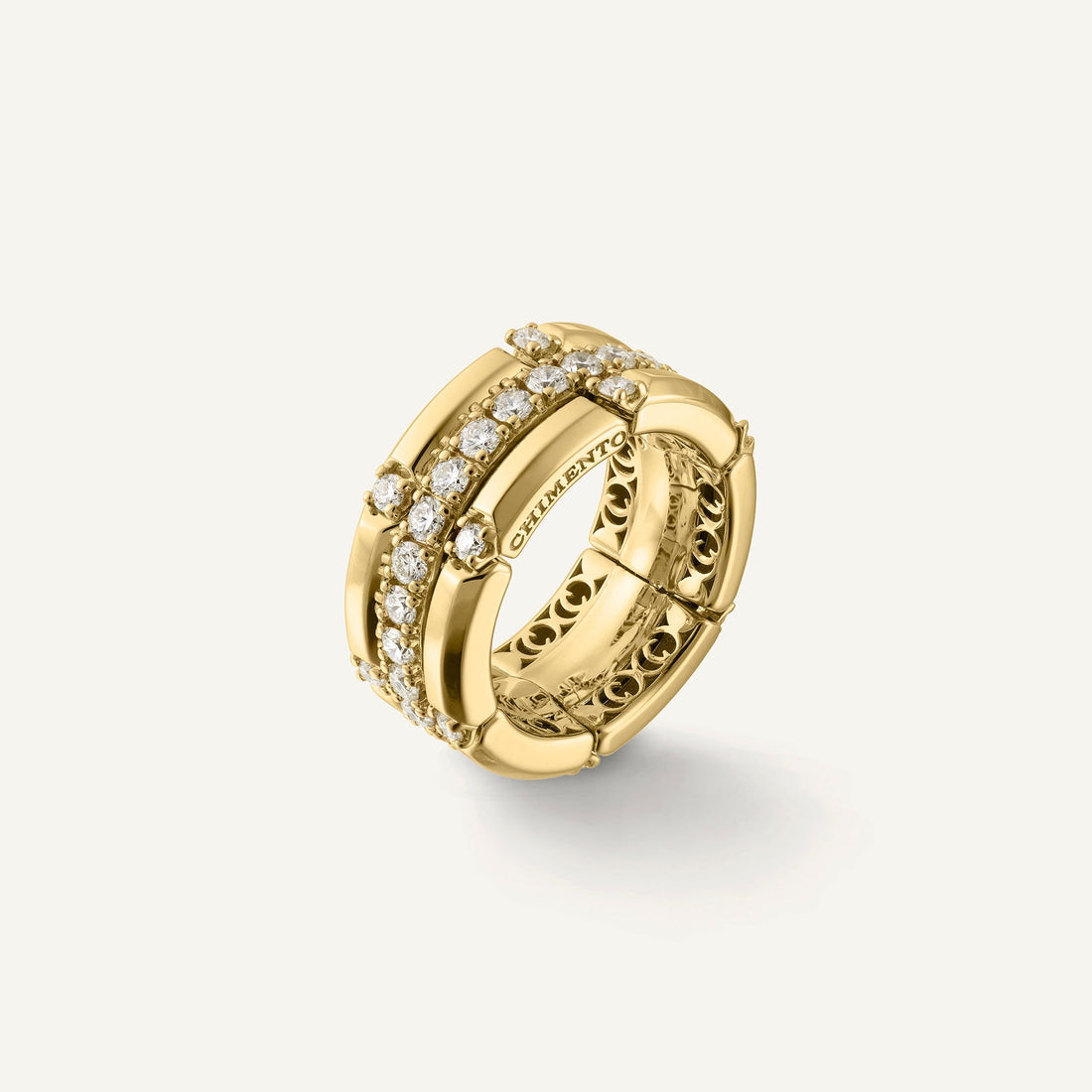 Chimento Gold ring with diamonds and colored gemstones — Yellow · White Diamond · One size