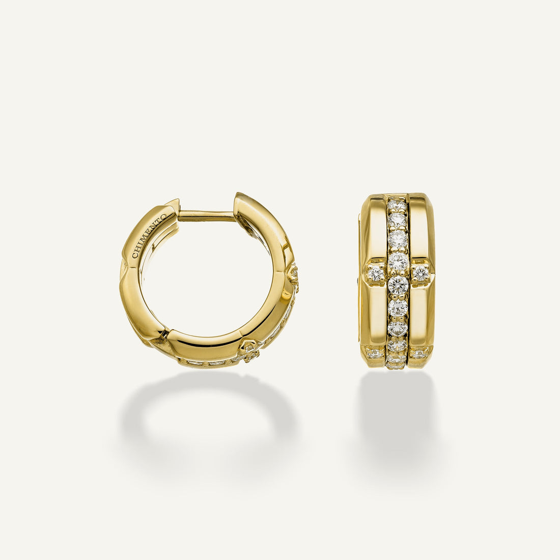 Chimento Gold earrings with diamonds and colored gemstones — Yellow · White Diamond · One size