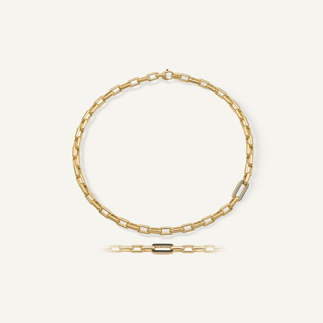 Chimento Gold necklace with diamonds — Yellow · Black and White Diamond · One size