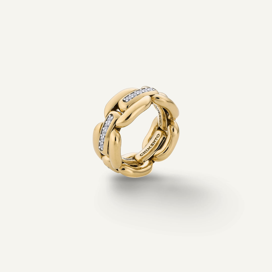 Chimento Gold ring with diamonds — Yellow · White Diamond · One size