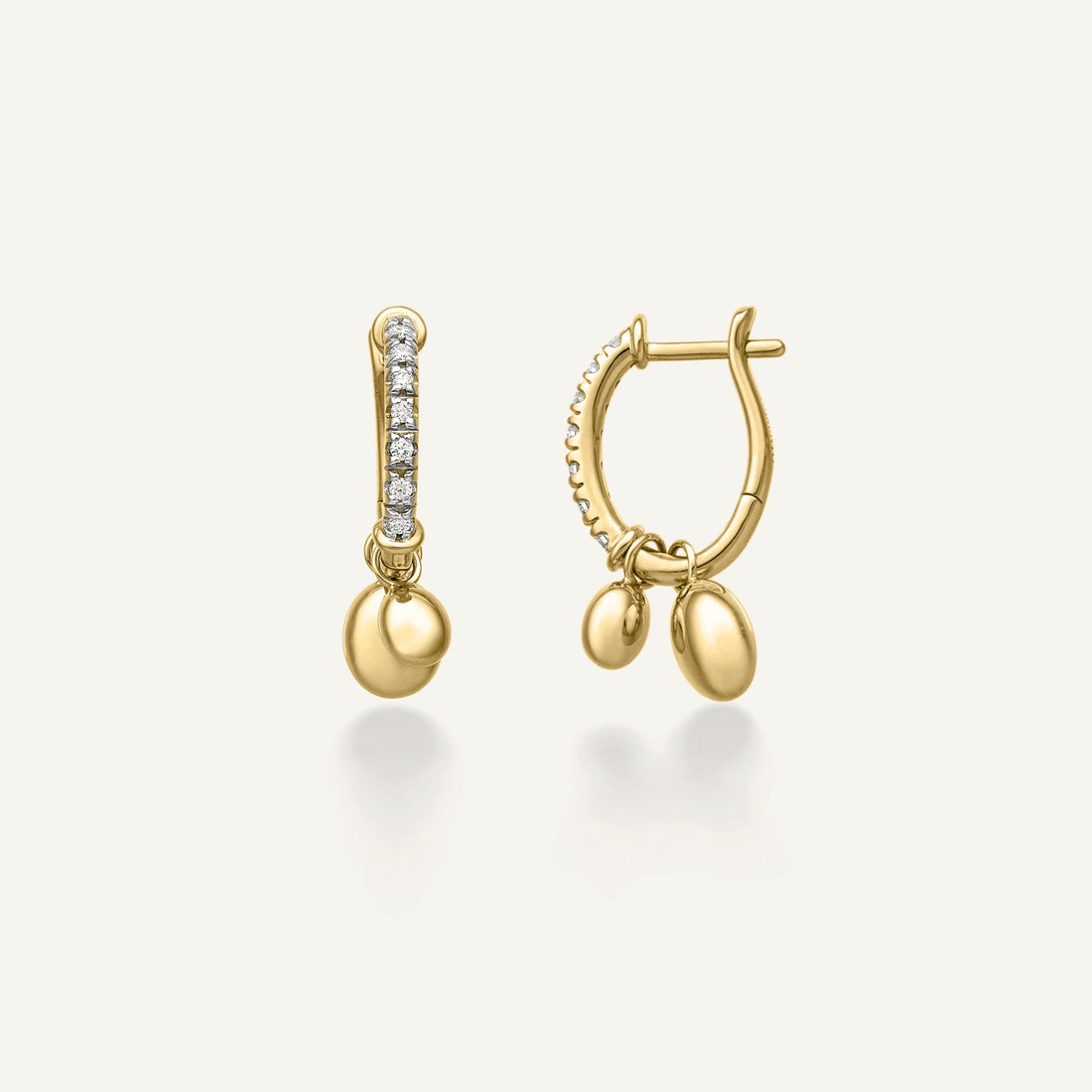 Chimento Gold earrings with diamonds — Yellow · White Diamond · One size