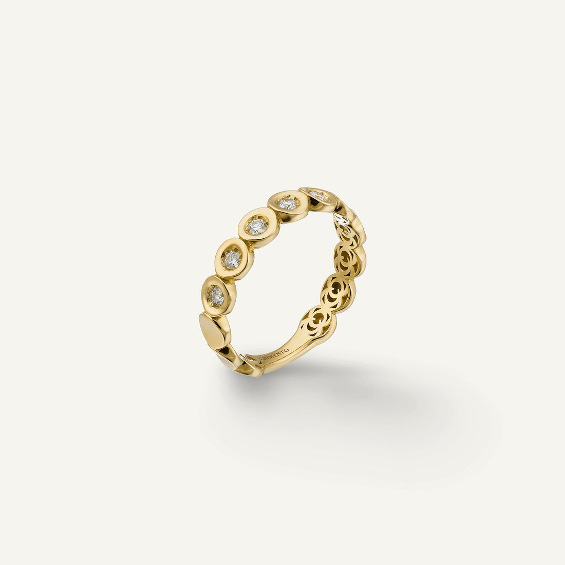 Chimento Gold ring with diamonds — Yellow · White Diamond · One size