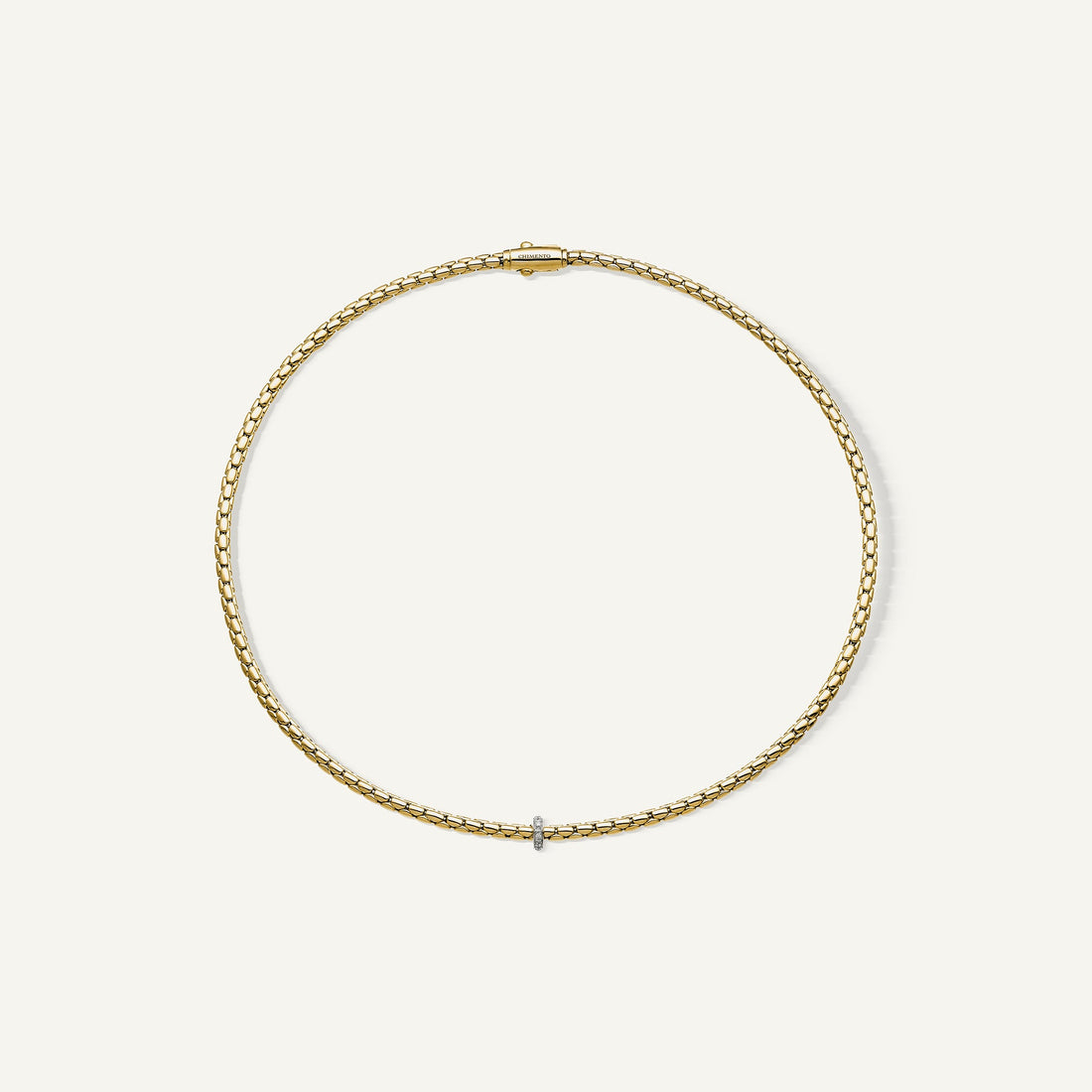 Chimento Gold flexible necklace with diamonds — Yellow · White Diamond · One size