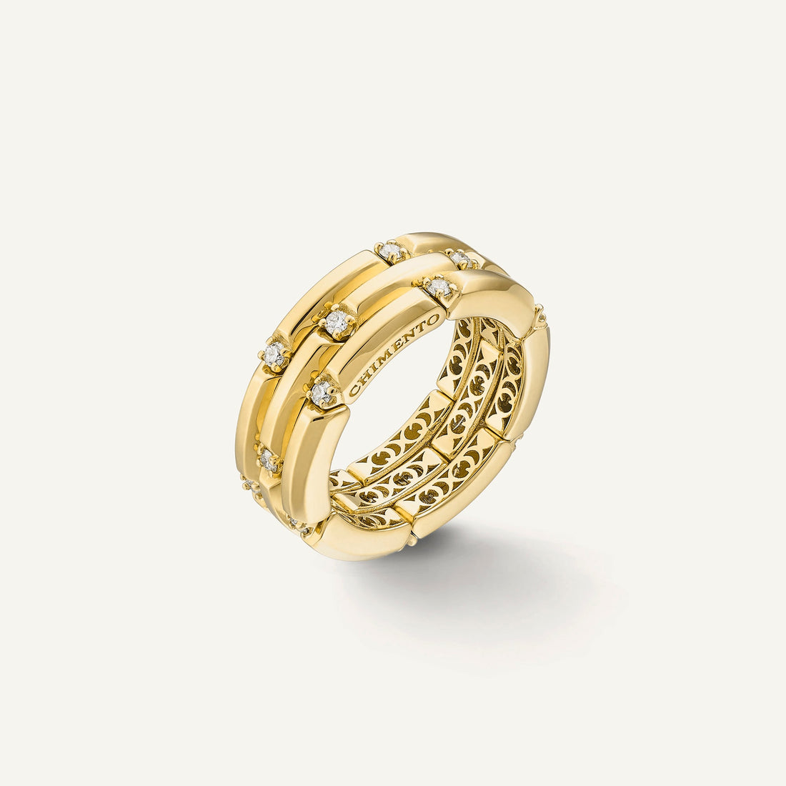 Chimento Gold ring with diamonds — Yellow · White Diamond · One size
