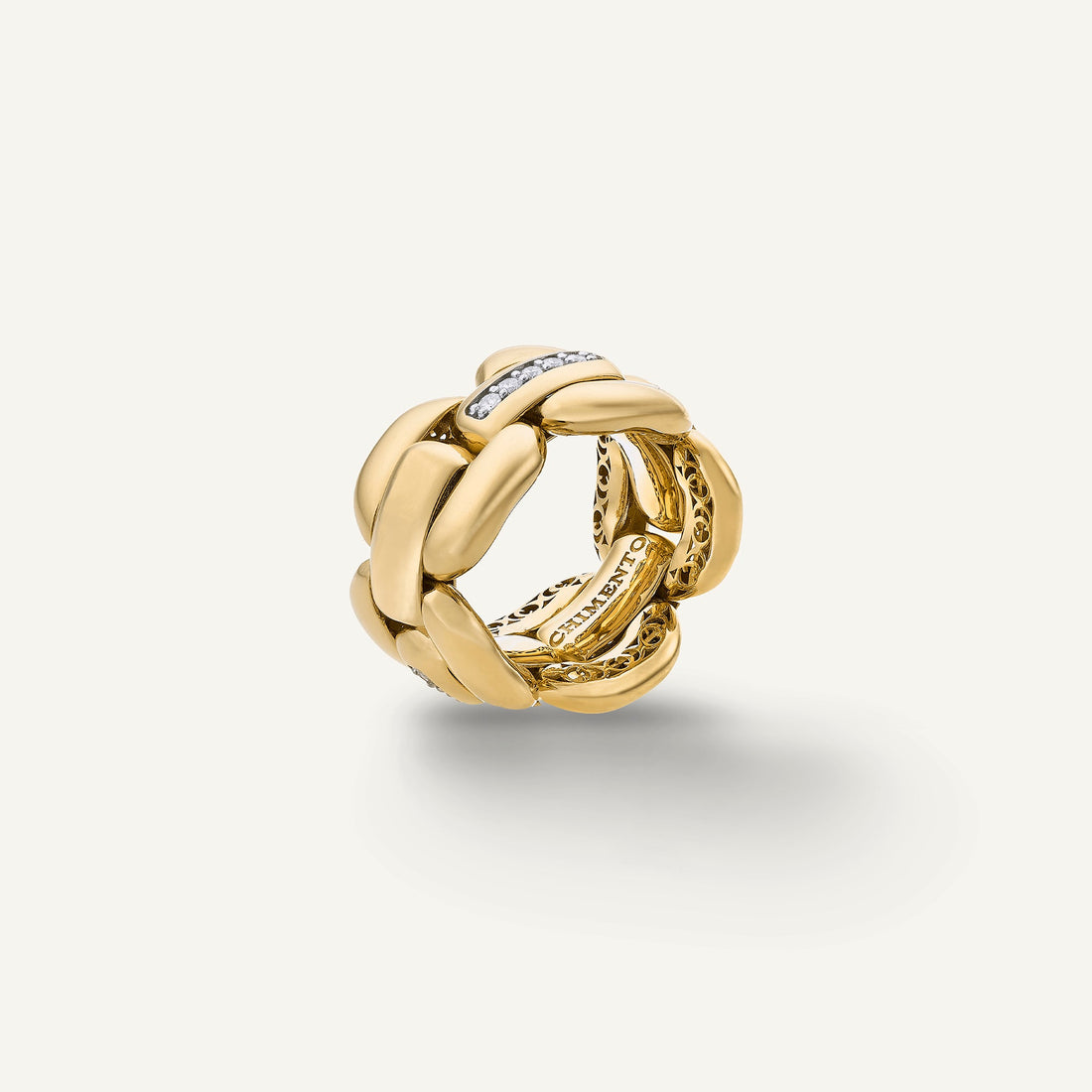 Chimento Gold ring with diamonds — Yellow · White Diamond · One size