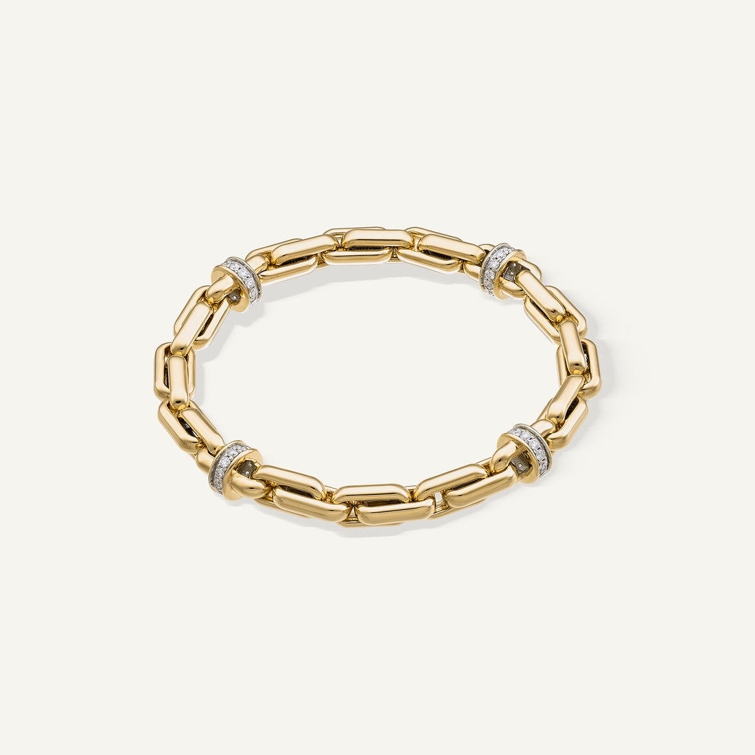 Chimento Gold bracelet with diamonds — Yellow · White Diamond · One size
