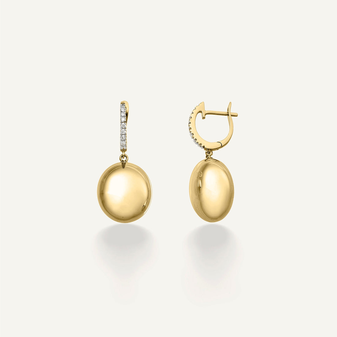 Chimento Gold earrings with diamonds — Yellow · White Diamond · One size