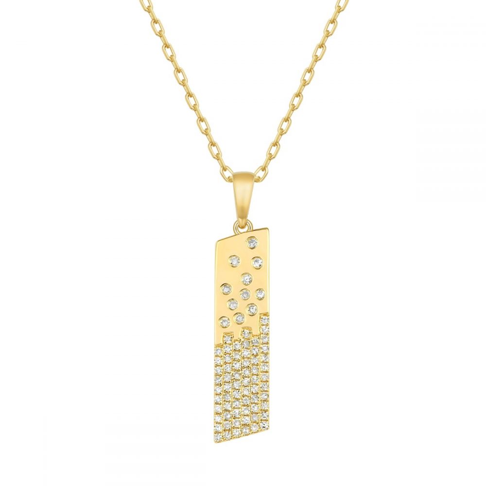 P37042WHT – 18K Yellow Gold Diamond Pendant, 0.17 TCW