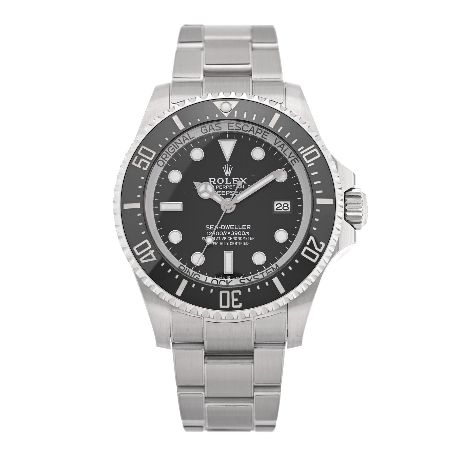 Rolex Stainless Steel 44mm Oyster Perpetual Date Sea-Dweller Deepsea Watch Intense Black 136660 — representative example