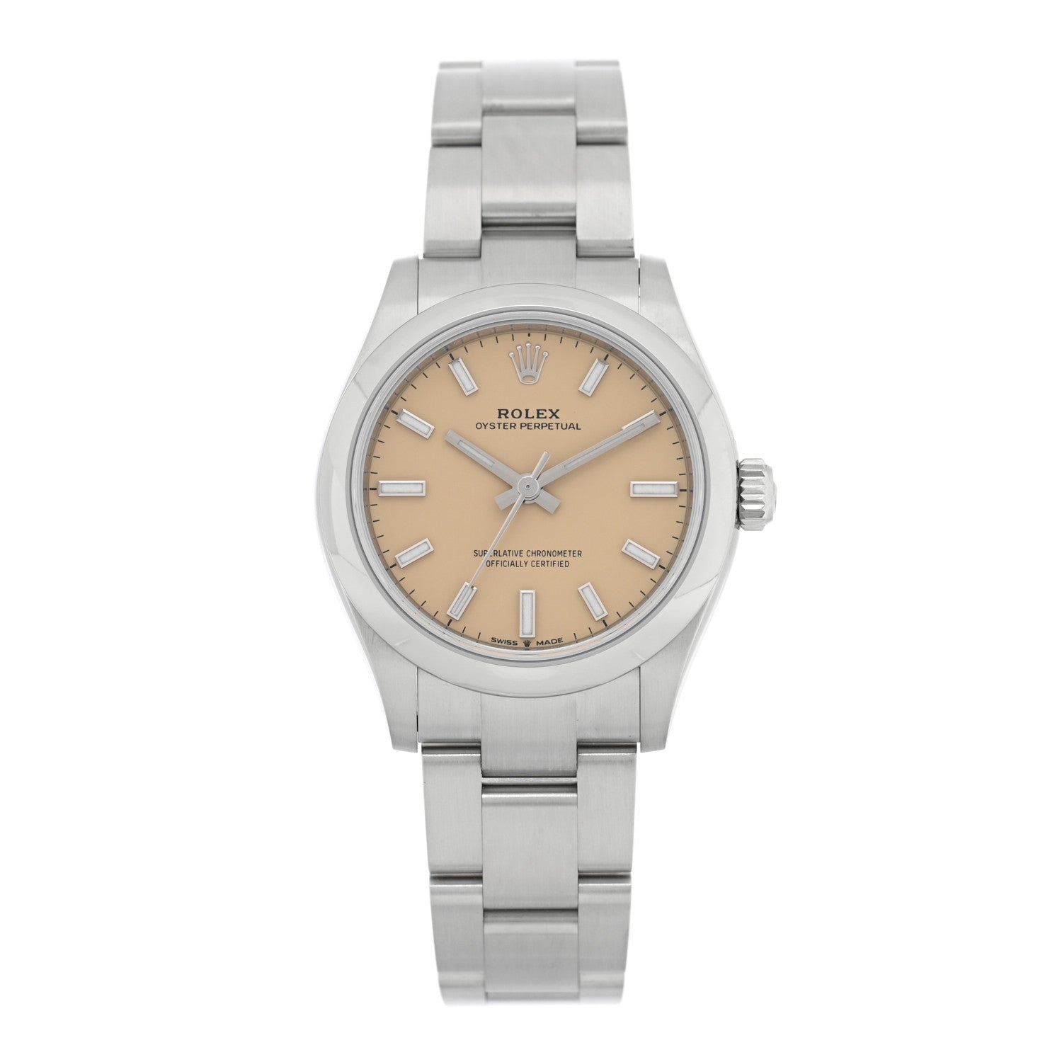 Rolex Stainless Steel 31mm Oyster Perpetual Watch Beige 277200 — representative example