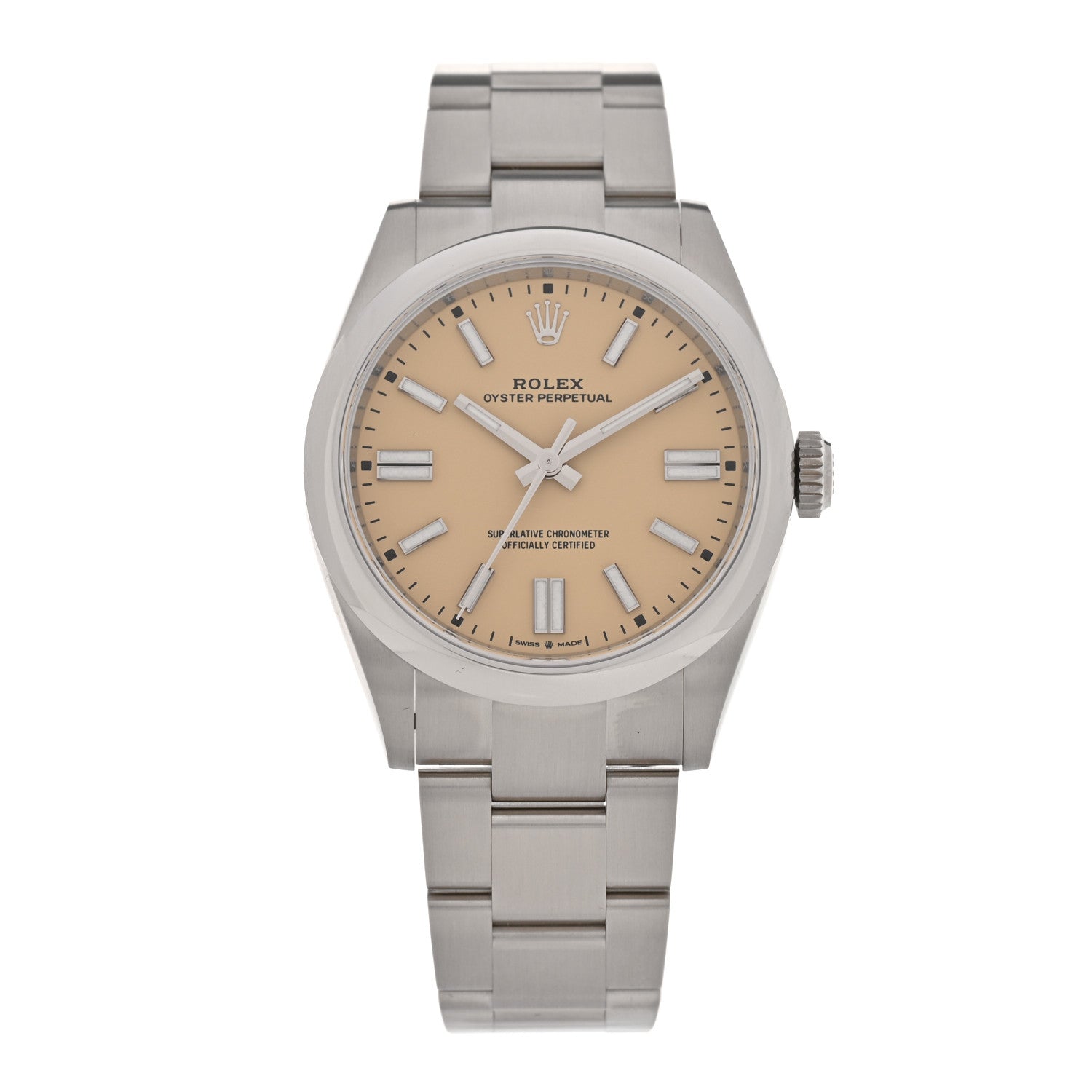 Rolex Stainless Steel 41mm Oyster Perpetual Watch Beige 134300 — representative example