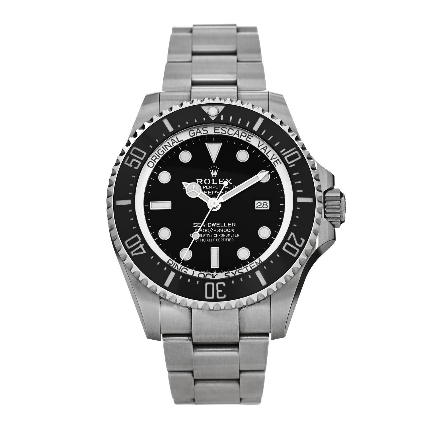 Rolex Stainless Steel 44mm Oyster Perpetual Date Sea-Dweller Deepsea Watch Black 126660 — representative example